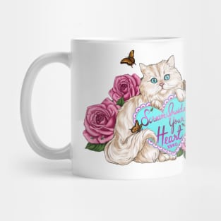 Cat and Roses Mug